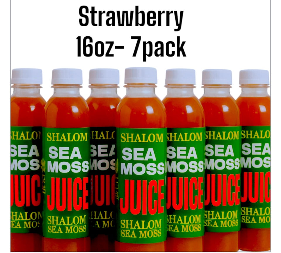 Juice Strawberry/Limeade Sea Moss (16oz) (7Pk)