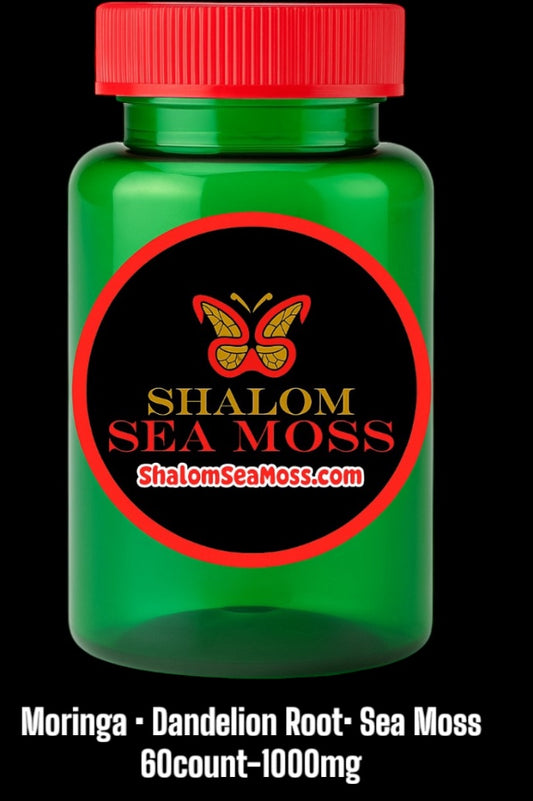 1 Pack of Shalom Sea Moss: Moringa, Dandelion, Sea Moss (may help with Diabetes)