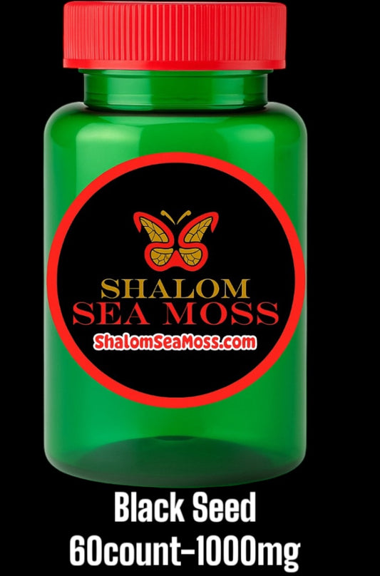 1 Pack Shalom Sea Moss: Black Seed (60ct) (May help with everything)