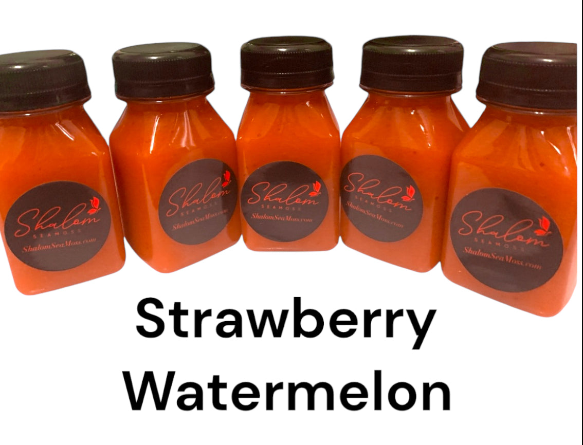 Juice: Strawberry/Watermelon Sea moss (4oz) (5pk)